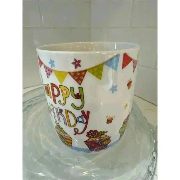 "HAPPY BIRTHDAY" Coffee Mug Cup Gift Cupcakes Ceramic New With Tags! - Picture 5 of 11